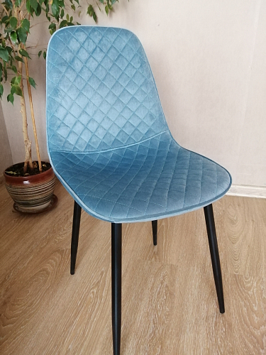 Стул на металлокаркасе Capri голубой фото покупателя 28