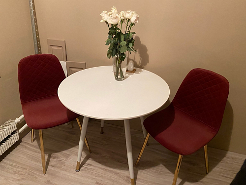 Стул на металлокаркасе Dabl wine red фото покупателя 174