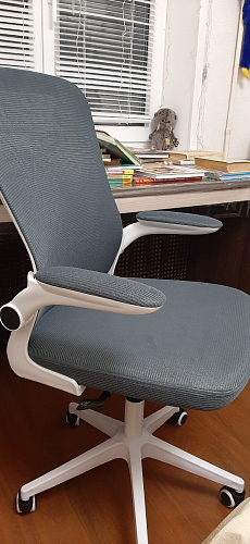 Компьютерное кресло Konfi light gray / blue / white фото покупателя 72