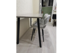 Стол Тринити Лофт 120 32 мм бетон / черный матовый фото покупателя 65