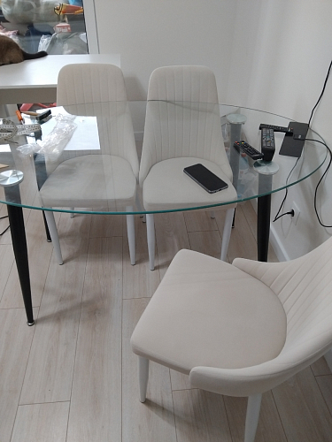 Стул на металлокаркасе Kora dark gray / black фото покупателя 386