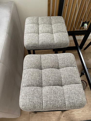 Барный стул Лофт ткань канди грей / черный матовый фото покупателя 294