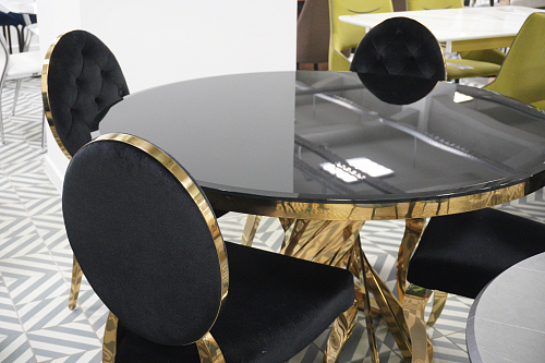 Стол Twist gold / black из шоурума 2