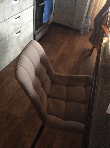 Стул на металлокаркасе Челси велюр коричневый / черный каркас фото покупателя 104