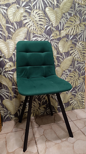 Стул на металлокаркасе Чилли К темно-серый (velutto 32) / черный фото покупателя 35