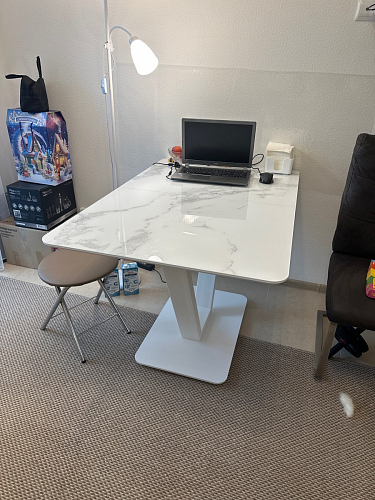 Стол на тумбе Бугун обсидиан / черный фото покупателя 65