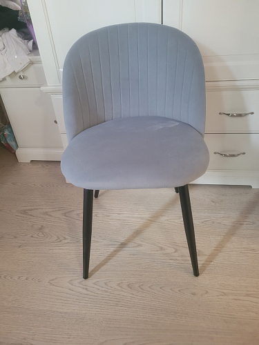 Стул на металлокаркасе Gabi dark beige / black / silver фото покупателя 816