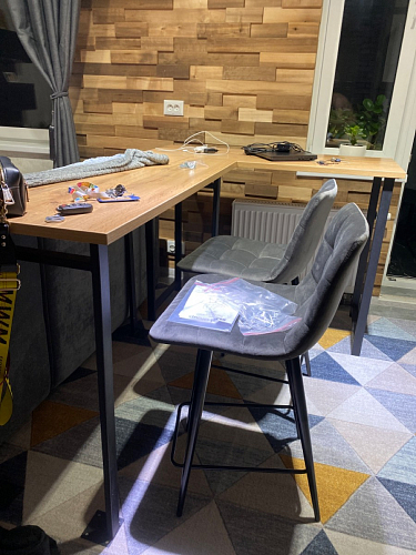 Барная стойка Дилан Лофт 120х50х90 бетон фото покупателя 4