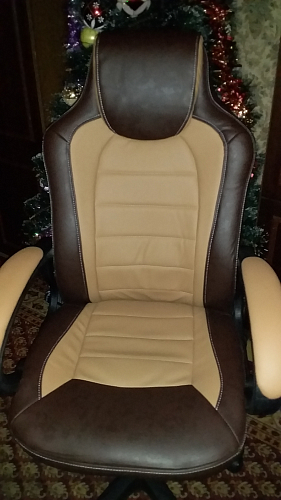 Компьютерное кресло Kadis коричневое / бежевое фото покупателя 23