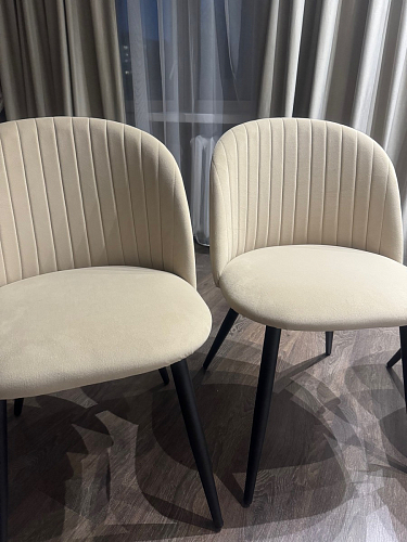 Стул на металлокаркасе Gabi latte / gold / black фото покупателя 579