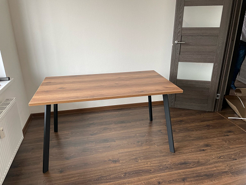 Стол Тринити Лофт 120 32 мм бетон / черный матовый фото покупателя 80