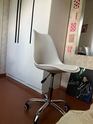 Компьютерное кресло Kolin с подушкой clear / white фото покупателя 310