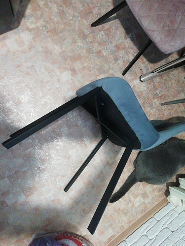 Стул на металлокаркасе Челси бежевый / черный фото покупателя 184