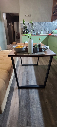 Деревянный стол Лота Лофт 120х75 белый матовый / дуб крафт золотой фото покупателя 345