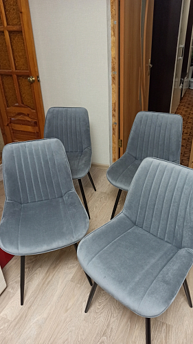 Стул на металлокаркасе Седа К латте / черный фото покупателя 174