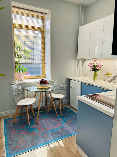 Стеклянный стол PT-151 80х80х76 clear glass / wood фото покупателя 2