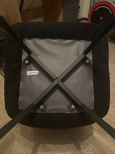 Стул на металлокаркасе Чилли К темно-серый (velutto 32) / черный фото покупателя 368