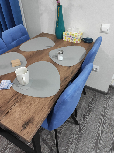 Стол раскладной Лота Лофт 120 25 мм юта / черный матовый фото покупателя 253