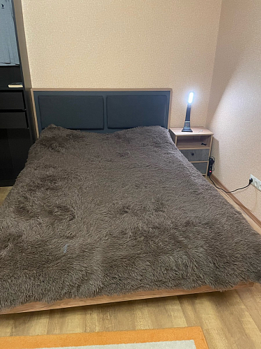 Двуспальная кровать Клауд 160х200 парящая дуб крафт золотой / антрацит фото покупателя 152