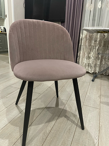 Стул на металлокаркасе Gabi 1 light purple / black / gold фото покупателя 73