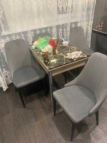 Стул на металлокаркасе Kora beige / black фото покупателя 399