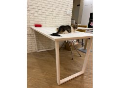 Стол Лота Лофт 140 25 мм черный матовый / бетон фото покупателя 906