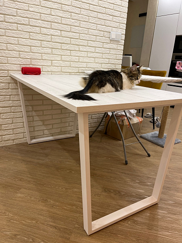 Стол Лота Лофт 140 25 мм черный матовый / бетон фото покупателя 906