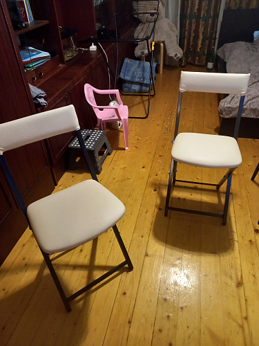 Стул на металлокаркасе Elevis белый полимер / светлый мусс фото покупателя 5