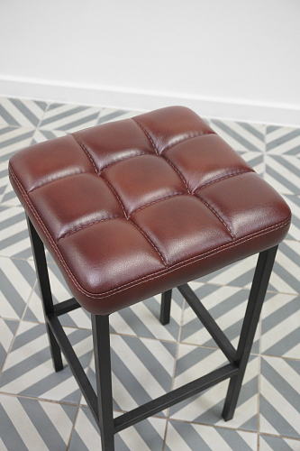 Барный стул Лофт ткань канди грей / черный матовый из шоурума 3