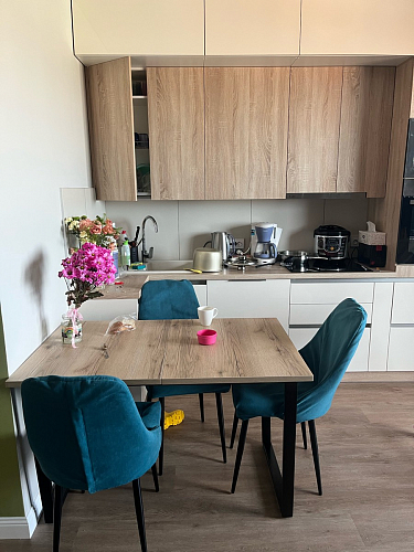 Деревянный стол Лота Лофт 140х80 дуб крафт табачный / черный матовый фото покупателя 18