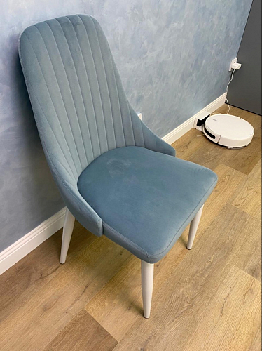Стул на металлокаркасе Kora light blue / white фото покупателя 288