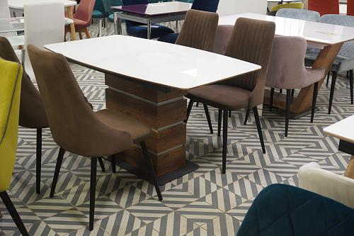 Стол на тумбе Фернан белый / венге из шоурума 4