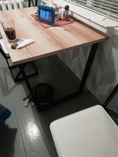 Деревянный стол Лота Лофт 120x75 дуб крафт табачный / черный матовый фото покупателя 880