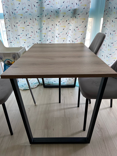 Стол Лота Лофт 140 25 мм черный матовый / бетон фото покупателя 285