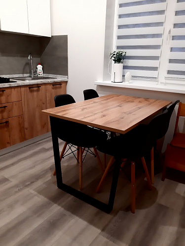 Стол Лота Лофт 140 25 мм черный матовый / бетон фото покупателя 393