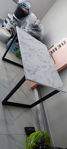 Стол Лота Лофт 120 32 мм бетон / черный матовый фото покупателя 3