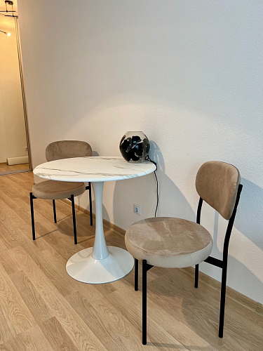 Стол Тулип 90х73 белый мрамор / золото фото покупателя 34