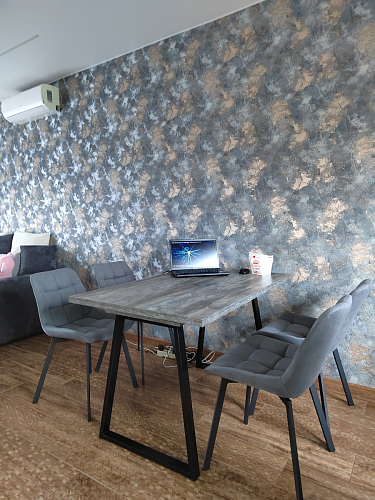 Стул на металлокаркасе Челси велюр коричневый / черный каркас фото покупателя 5