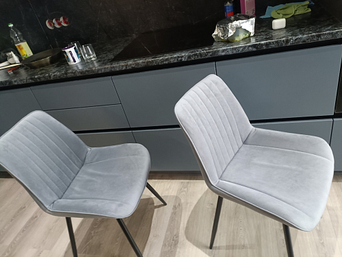 Стул на металлокаркасе Седа К латте / черный фото покупателя 239