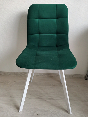 Стул на металлокаркасе Чилли К черный / зеленый фото покупателя 74