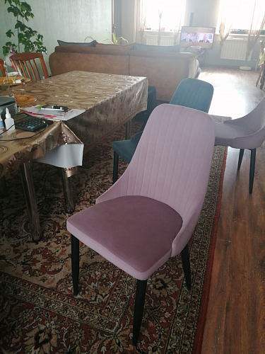 Стул на металлокаркасе Kora 1 gray / black фото покупателя 13