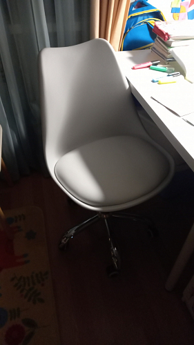 Компьютерное кресло Kolin с подушкой clear / white фото покупателя 31