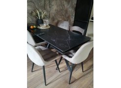 Керамический стол Вилли 140 (200) х 80 белый мрамор alpin white / snow white / белый фото покупателя 55