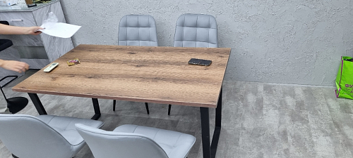 Деревянный стол Лота Лофт 140х80 белый матовый / бетон светлый фото покупателя 62