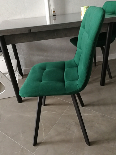 Стул на металлокаркасе Чилли К темно-серый (velutto 32) / черный фото покупателя 197