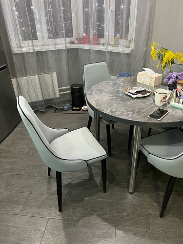 Стул на металлокаркасе Kora green / black фото покупателя 222