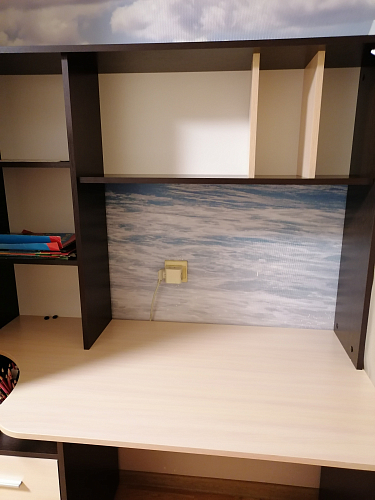 Стол компьютерный КСТ-16 бетон / белый фото покупателя 133