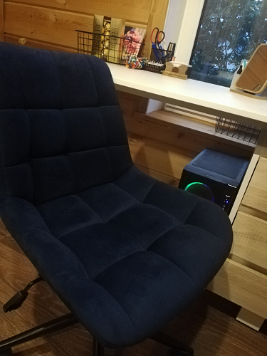 Компьютерное кресло Честер синий (velutto 46 ) / белый фото покупателя 48