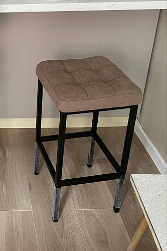 Барный стул Лофт ткань канди грей / черный матовый фото покупателя 213