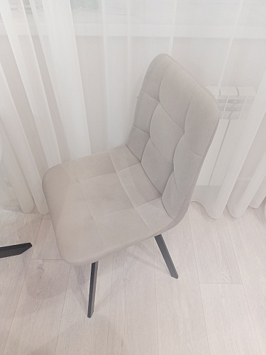 Стул на металлокаркасе Чилли синяя ткань / белый фото покупателя 339